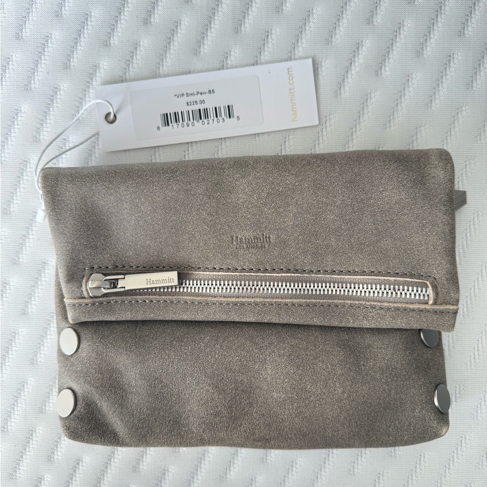 Hammitt VIP Small / Pewter with brushed silver hardware